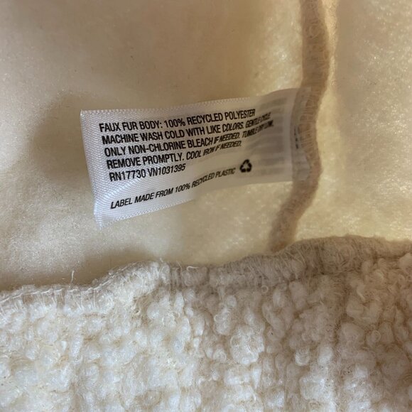 Universal Thread Pullover Faux Sherpa Button Snap Cream Sweatshirt - Picture 7 of 10